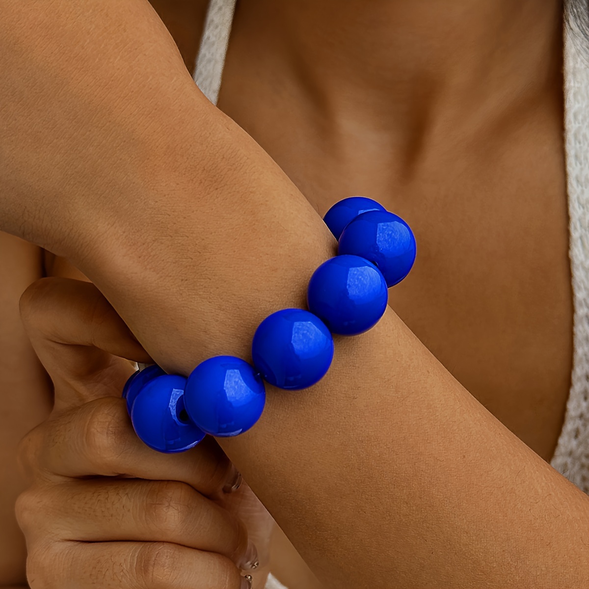 Boho Resin Beaded Bracelet for Everyday Wear & Parties